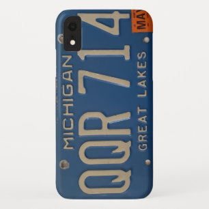 Case-Mate iPhone Case Caisse bleue de téléphone de plaque minéralogiq
