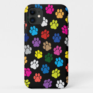 Coque iPhone 11 Caisse colorée de l'iPhone 5 de pattes de chien