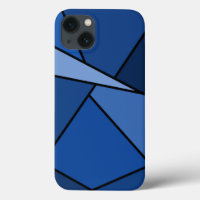 Caisse de batterie bleue abstraite de polygones