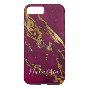 Etui iPhone Case-Mate Caisse de marbre personnalisée Bourgogne de