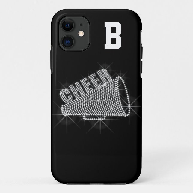 Coques Case-Mate iPhone Caisse de monogramme, d'acclamation, noire et (Dos)