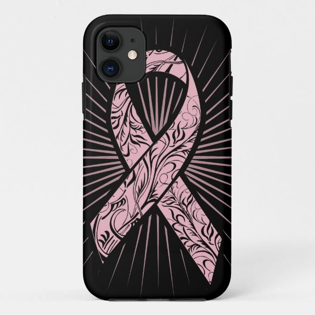 Coques Case-Mate iPhone Caisse de ruban stylisée par conscience de cancer (Dos)