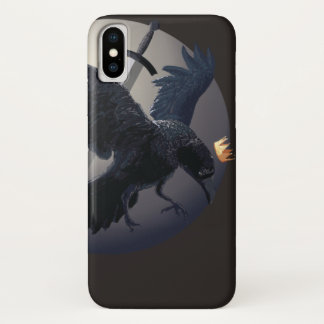 Case-Mate iPhone Case Caisse foncée fraîche de l'iPhone X d'art de Raven