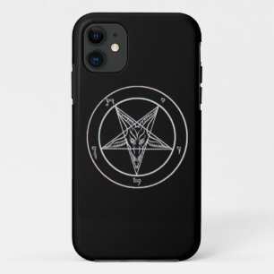 Coque iPhone 11 Caisse noire/blanche de téléphone de Baphomet