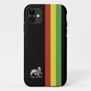 Coque Case-Mate Pour iPhone Caisse noire d'Iphone 5 de rayure de Rasta