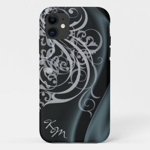 Case-Mate iPhone Case Caisse noire rococo vintage de soie à peine là