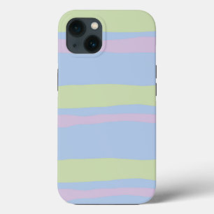Case-Mate iPhone Case Caisse onduleuse bleue rose de rayure de vert de