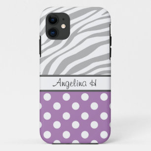 Coque Case-Mate Pour iPhone Caisse pourpre de l'iPhone 5 d'impression de zèbr