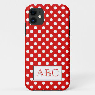 Case-Mate iPhone Case Caisse rouge et blanche de point de polka de
