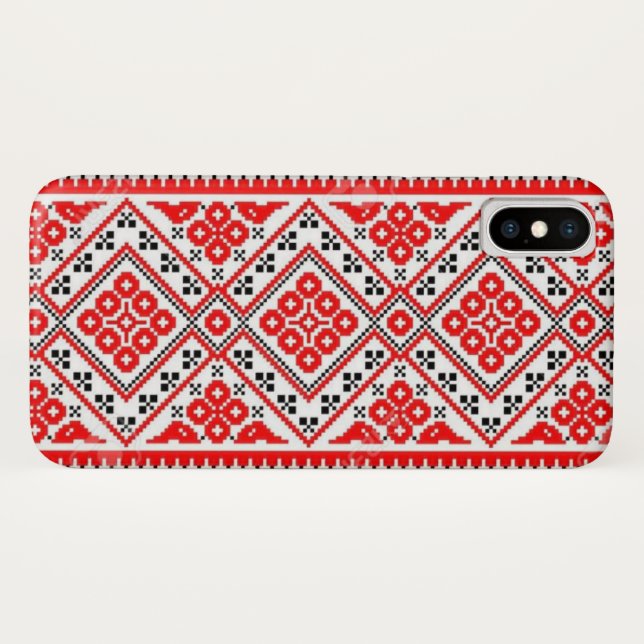 Coques Case-Mate iPhone Caisse rouge ukrainienne de galaxie d'iPhone de (Dos (Horizontal))
