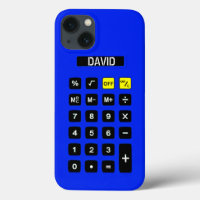 Calculatrice bleue avec clavier