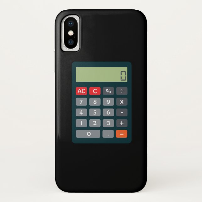 Coques Case-Mate iPhone Calculatrice mathématique de costume comptable (Dos)