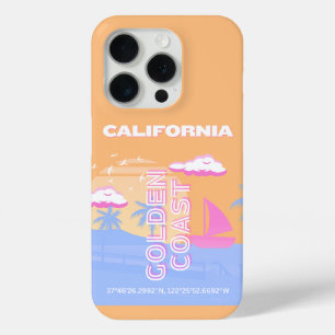 Coque iPhone 15 Pro Californie, Plage, Art de voyage