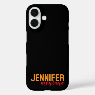 Coques iPhone 16 Calligraphie Elegant Plain Ajouter son propre nom