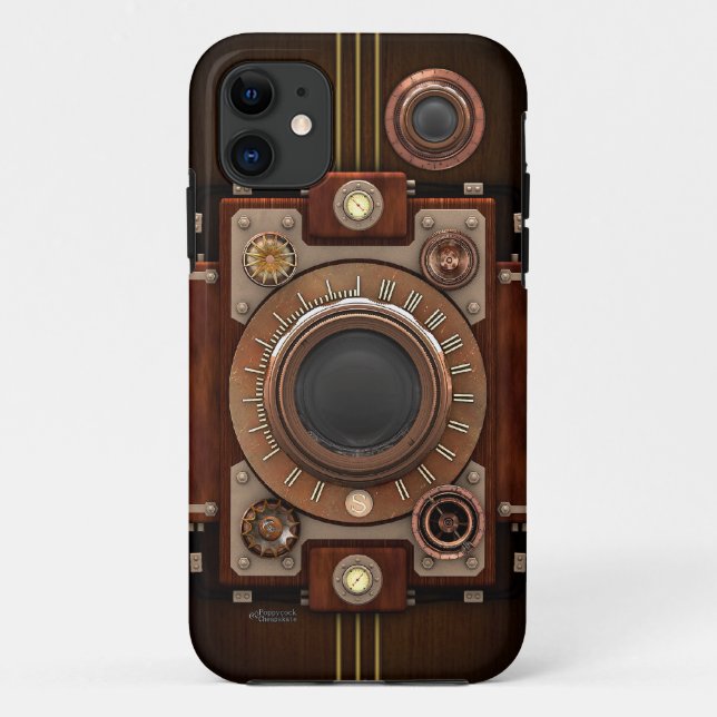 Coques Case-Mate iPhone Caméra Steampunk Vintage #1B (Dos)