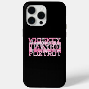 Coque iPhone 15 Pro Max Camion rose Foxtrot Tango Whiskey Militaire