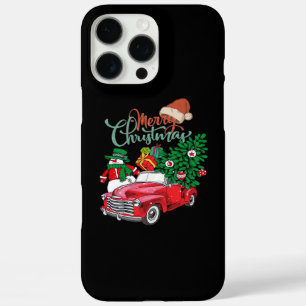 Coques iPhone 16 Pro Max Camionnette Rouge Ramassage Sapin de Noël Joyeux N