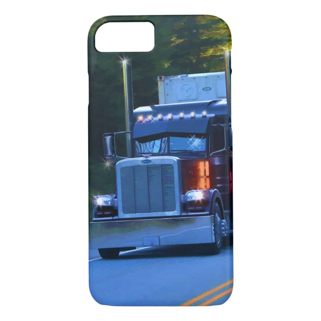 Coques Case-Mate iPhone Camions, Big Rig Cargo Truck Art (Dos)