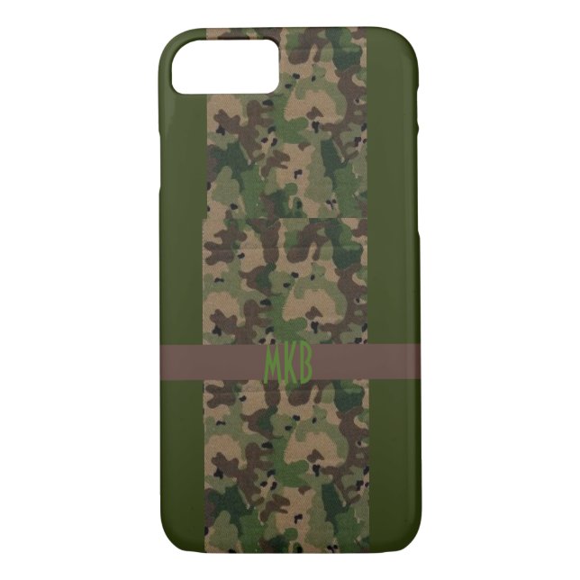Coques Case-Mate iPhone Camo avec le monogramme (Dos)