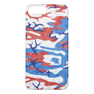 Coque iPhone 7 Plus Camo blanc et bleu dévêtu