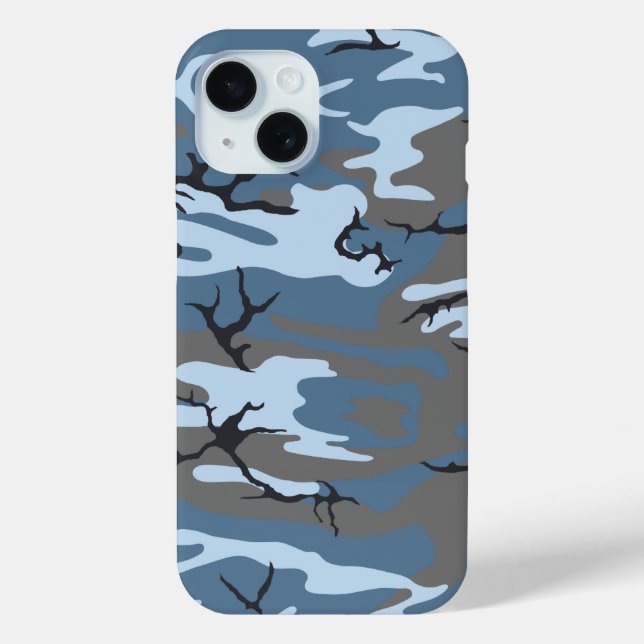 Coques Case-Mate iPhone Camo bleu (Verso)