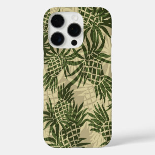 Coques iPhone 16 Pro Camo d'ananas Olive hawaïen