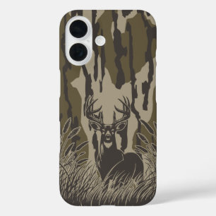 Coques iPhone 16 Camo de fond de vallée pour la chasse au cerf blan