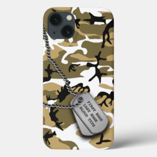 Etui iPhone Case-Mate Camo du désert avec étiquette de chien