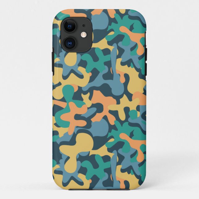 Coques Case-Mate iPhone Camo signature arc-en-ciel muet (Dos)