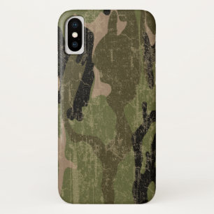 Coque iPhone X Camo vert fané