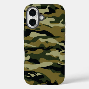 Coques iPhone 16 Camo vert foncé