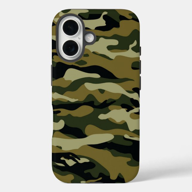 Coques Case-Mate iPhone Camo vert foncé (Verso)