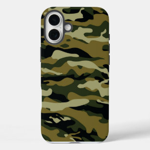 Coques iPhone 16 Plus Camo vert foncé