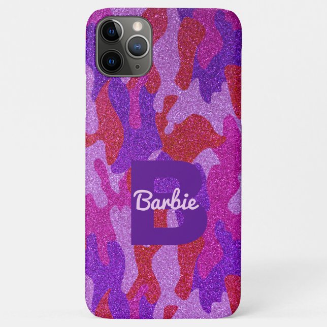Coques Case-Mate iPhone Camouflage à Parties scintillant rose et violet ch (Dos)