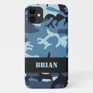 Coque iPhone 11 Camouflage bleu