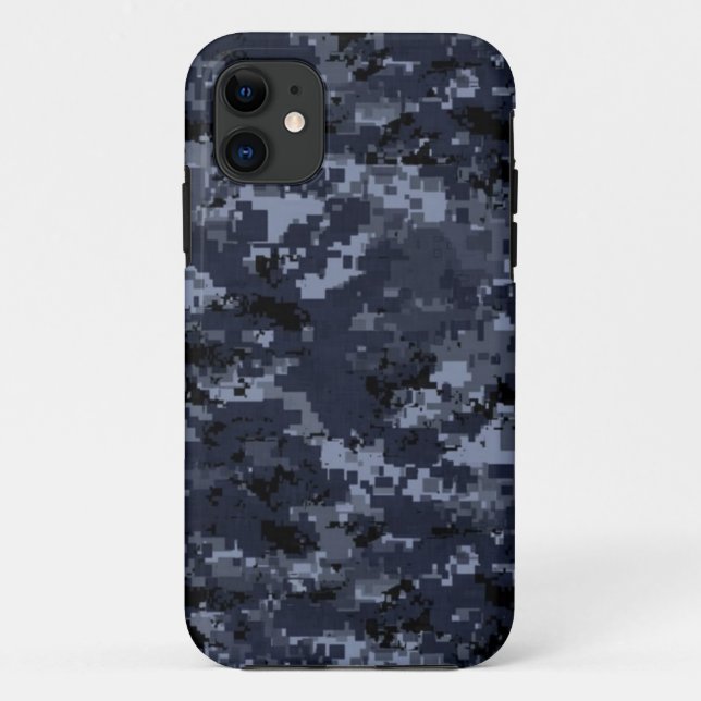 Coques Case-Mate iPhone Camouflage bleu militaire américain (Dos)