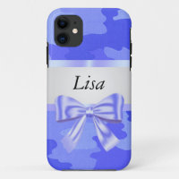 Camouflage bleu personnalisé Bow bleu