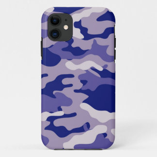Coque iPhone 11 Camouflage bleu texture Camo