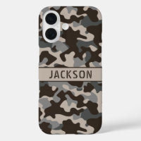 Camouflage Brun et Gris Personnalisé