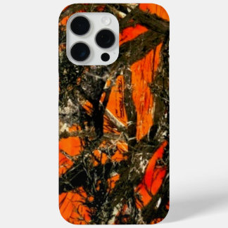 Coque iPhone 15 Pro Max "Camouflage de branche d'orange"
