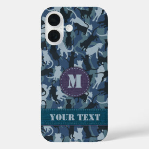 Coques iPhone 16 Camouflage de la Marine des Chats