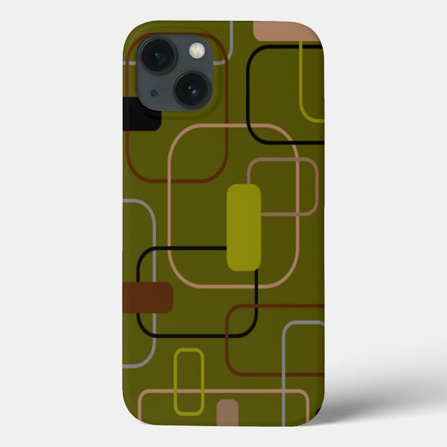 Coques Case-Mate iPhone Camouflage moderne du milieu du siècle (Verso)