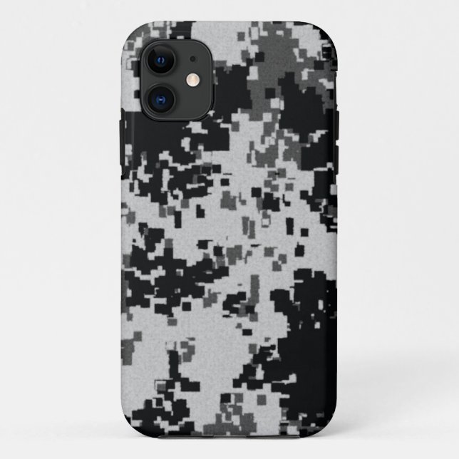 Coques Case-Mate iPhone Camouflage noir et blanc de Digitals (Dos)