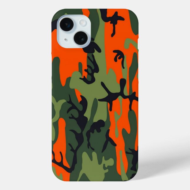 Coques Case-Mate iPhone Camouflage orange vert militaire (Verso)