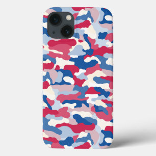 Case-Mate iPhone Case Camouflage rouge blanc et bleu