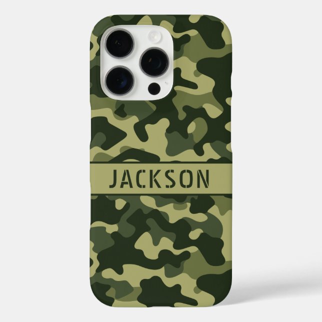Coques Case-Mate iPhone Camouflage Vert Personnalisé (Verso)