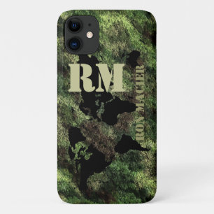 Coques Pour iPhone camouflaged military world map name