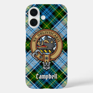 Coques iPhone 16 Campbell Crest au-dessus de Tartan