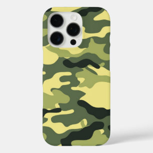 Coques iPhone 16 Pro Camping Chasse Camouflage vert