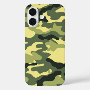 Coques iPhone 16 Camping Chasse Camouflage vert